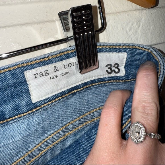 Rag & Bone Light Wash Dre Low Rise Slim Boyfriend Jeans, Women’s Size 33 - Picture 6 of 7